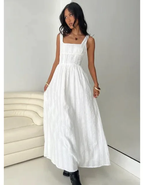 Lorinda Maxi Dress With Square Neckline And Ruching At The Waist