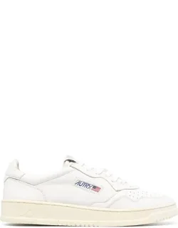 Sneakers With Logo Patch And Perforated Detailing