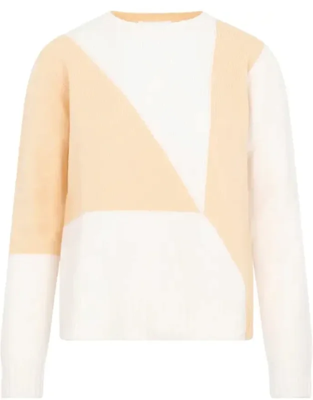 Sweater With Geometric Intarsia Pattern