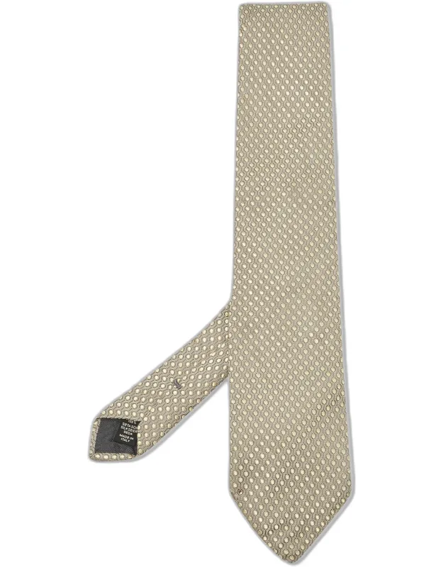 Ermenegildo Zegna Jacquard Silk Tie With Italian Craftsmanship And Sophisticated Style