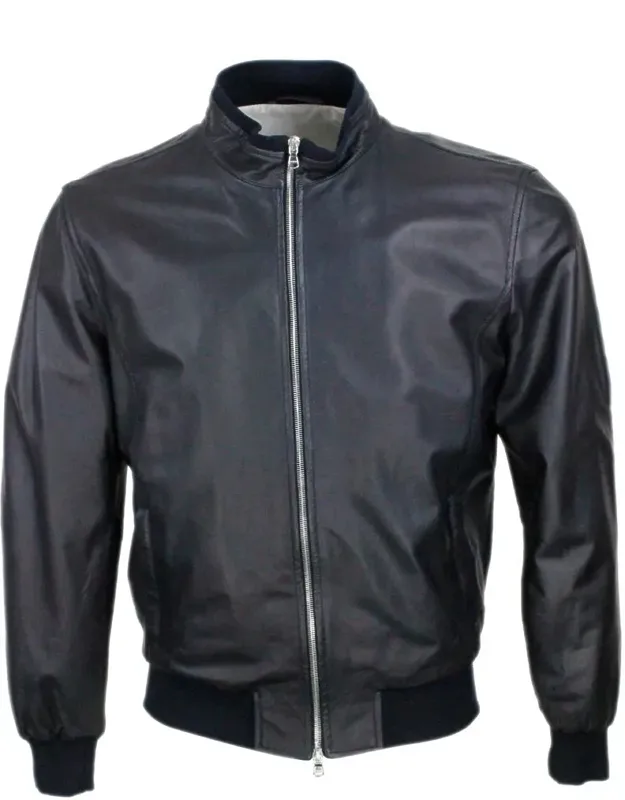 Barba Jacket Soft Nappa Leather Zip Closure