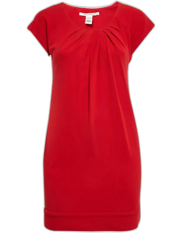 Jersey Pleated Mini Dress