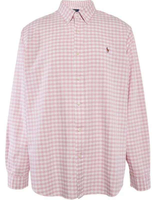 Gingham Cotton Button Down Shirt