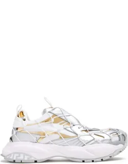 Versace Sneaker Shoes With Greca Rubber And Eva Cushioning Soles