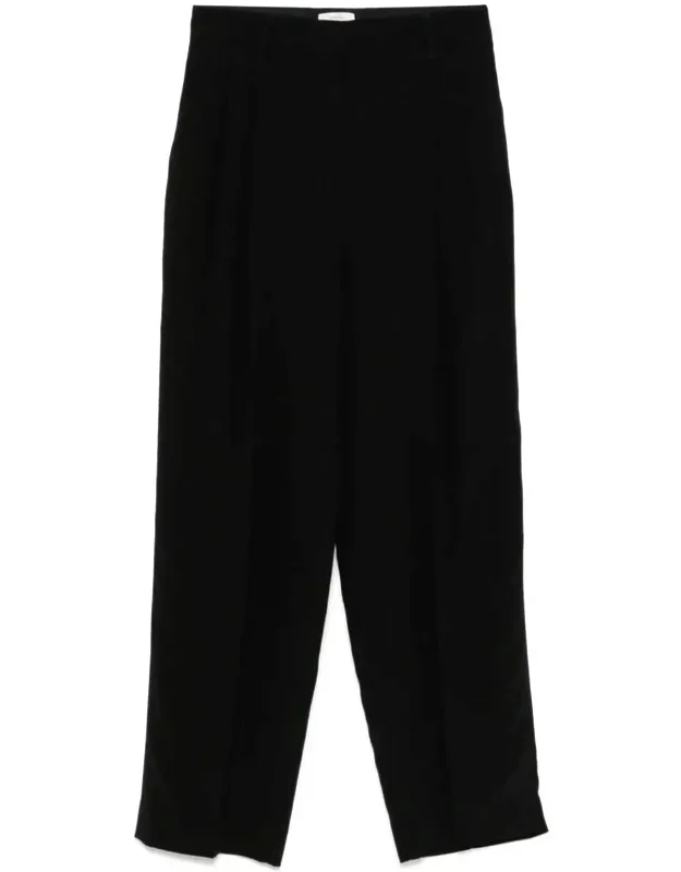Pleat Detail Straight Leg Trousers