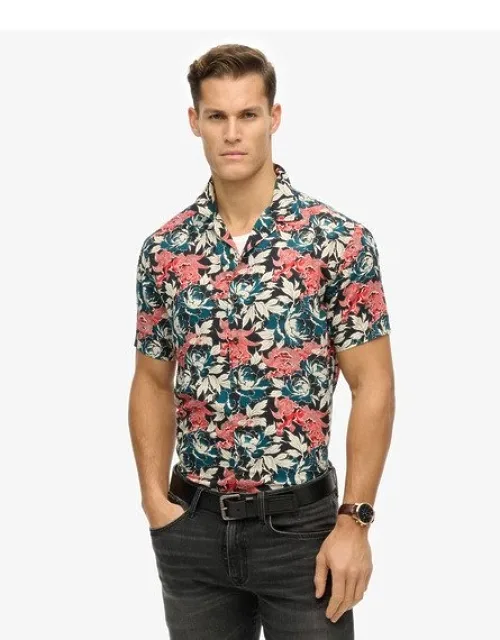 Superdry The Merchant Store - Hawaiian Shirt With Classic Button-through Design And All Over Print