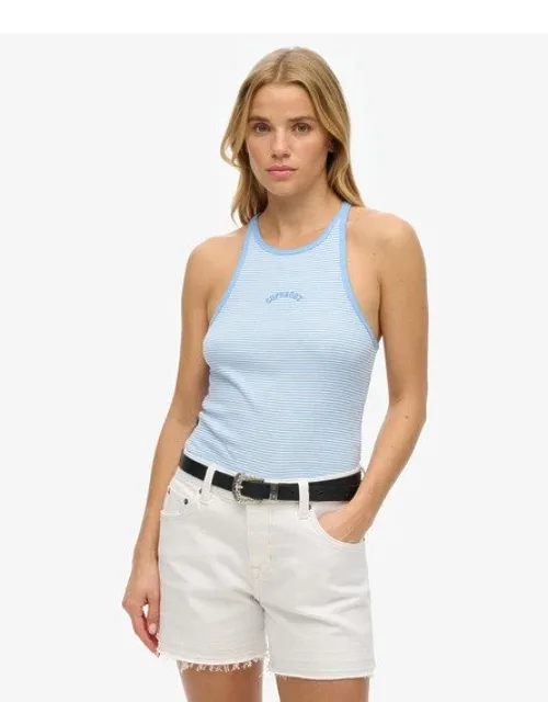 Essential Logo Striped Racer Vest Top