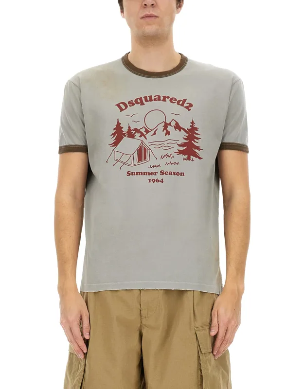 Dsquared T-shirt With Print Made In Italy