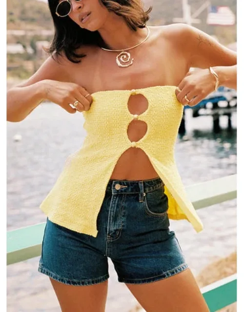 Lost Souls Strapless Cut Out Top