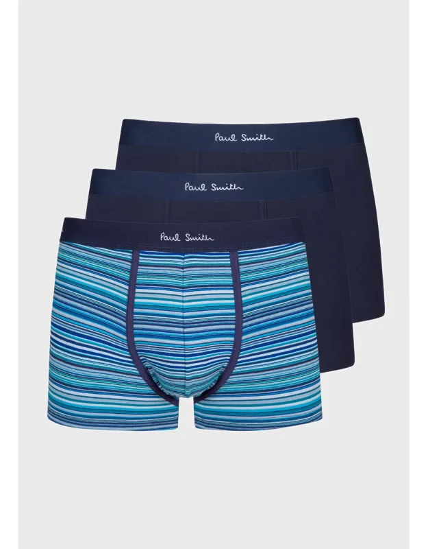 Organic-cotton 'signature Stripe' Mix Boxer Briefs Three Pack