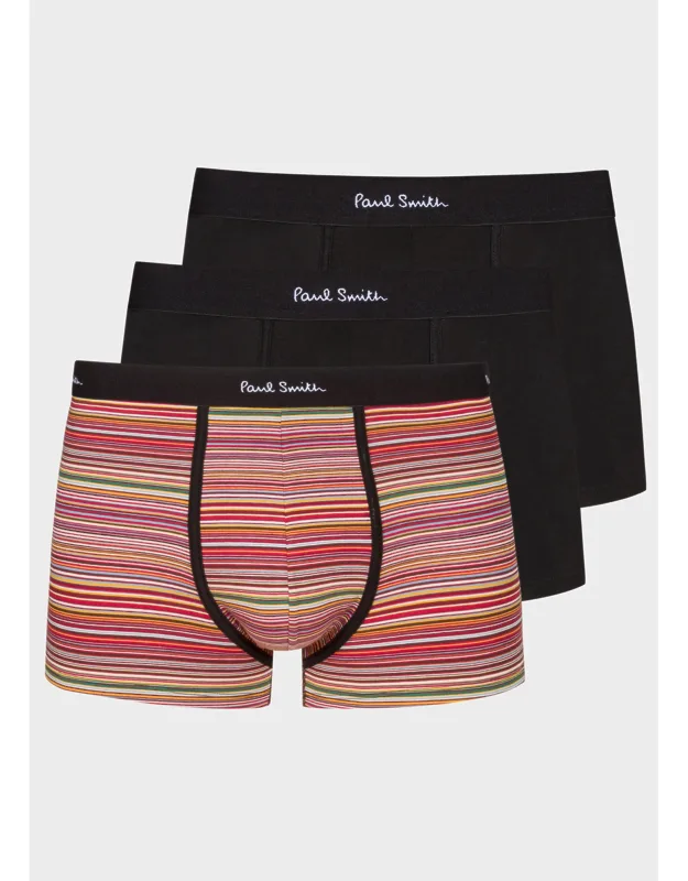 Organic-cotton Mixed Stripe Boxer Briefs Three Pack