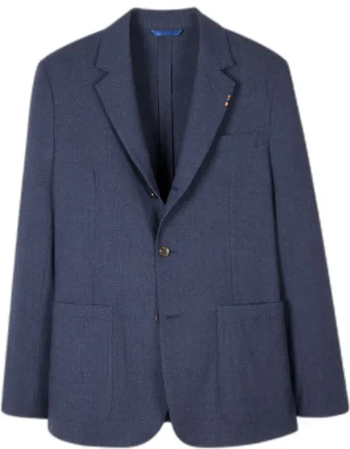 Two-ply Hopsack Three-button Blazer