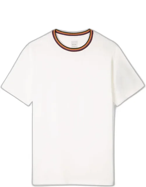 Artist Stripe Collar Cotton T-shirt