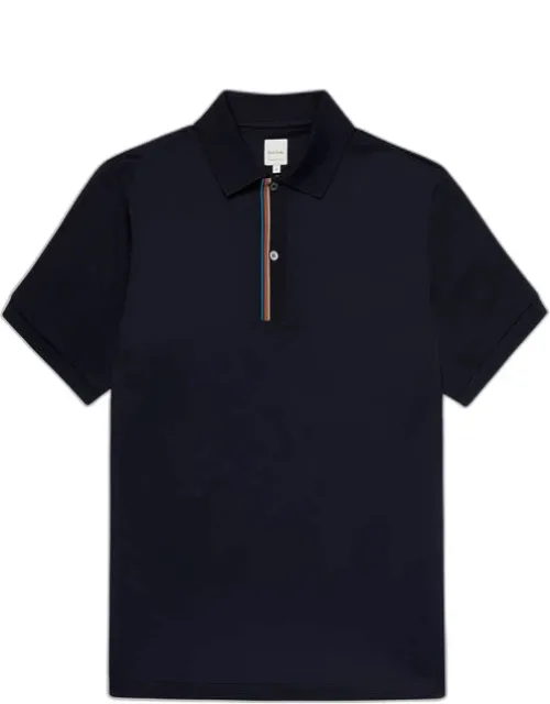 Paul Smith 'signature Stripe' Trim Polo Shirt 100% Cotton