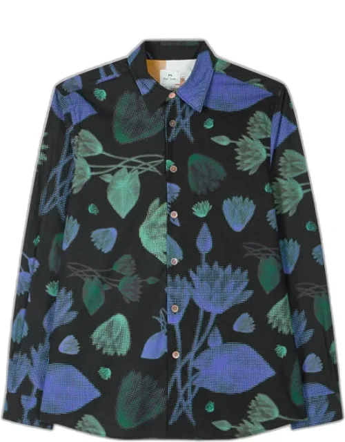 Half Tone Floral Cotton Shirt