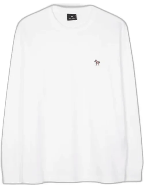 Cotton Zebra Logo Long-sleeve T-shirt