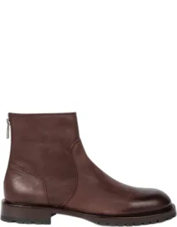 Chocolate Brown Leather Boots
