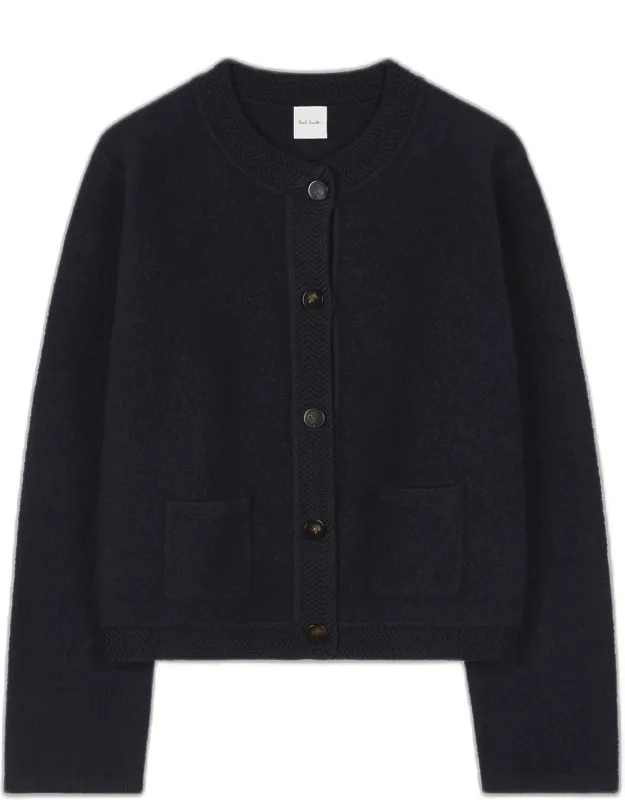 Bouclé Knitted Cardigan