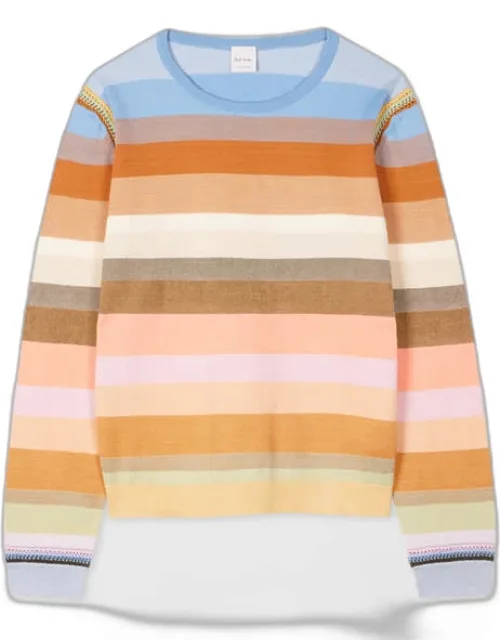 Multi Stripe Cotton Sweater