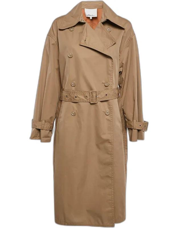 Gabardine Double Breasted Trench Coat