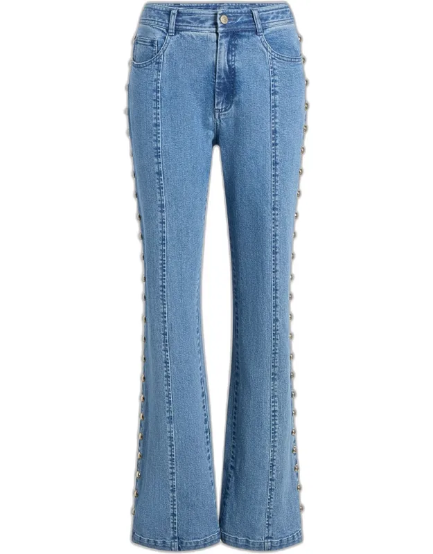 Studded Flare Jeans