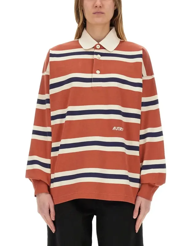 Striped Rugby Polo Shirt