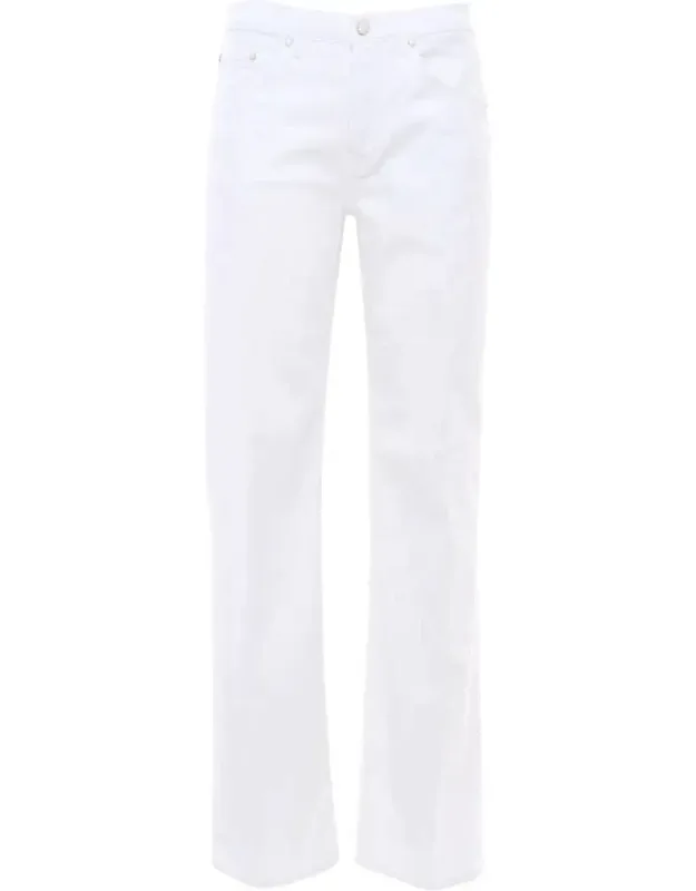Flared Jeans With Stretch Cotton And 5 Pockets