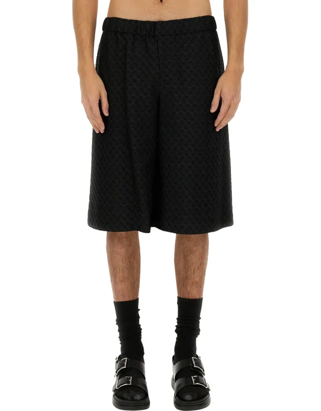 Skull Jacquard Pattern Shorts