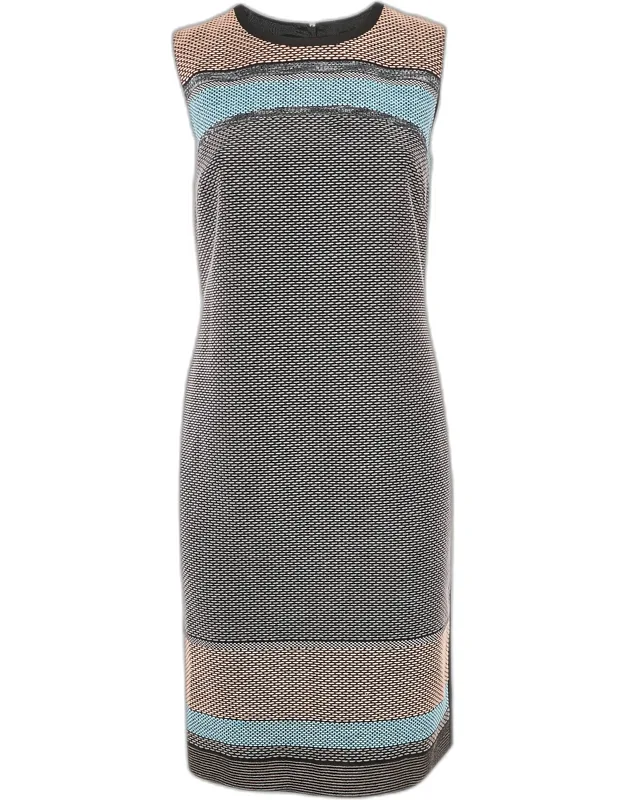 Textured Cotton Blend Short Dress