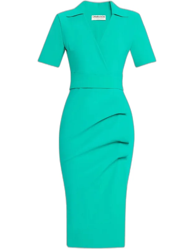 Ruffle Bodycon Midi Dress