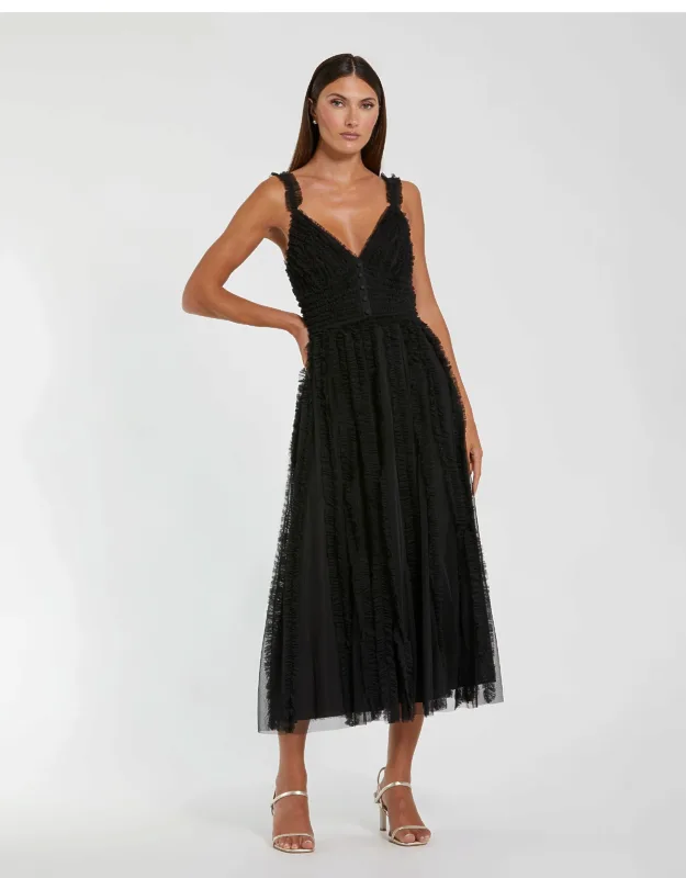Sleeveless Ruffle Tiered Dress