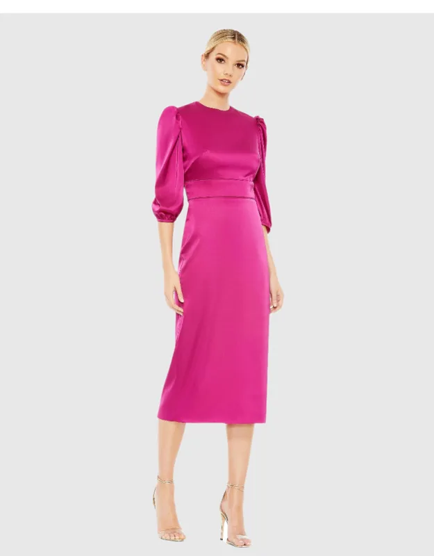 High Neck Midi Dress