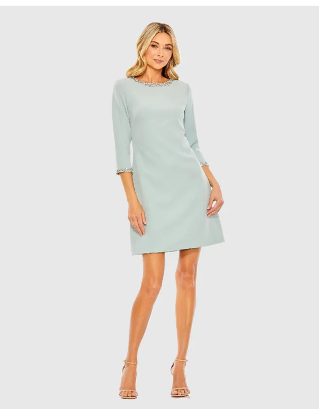 A-line Embellished Cocktail Wedding Guest Dress