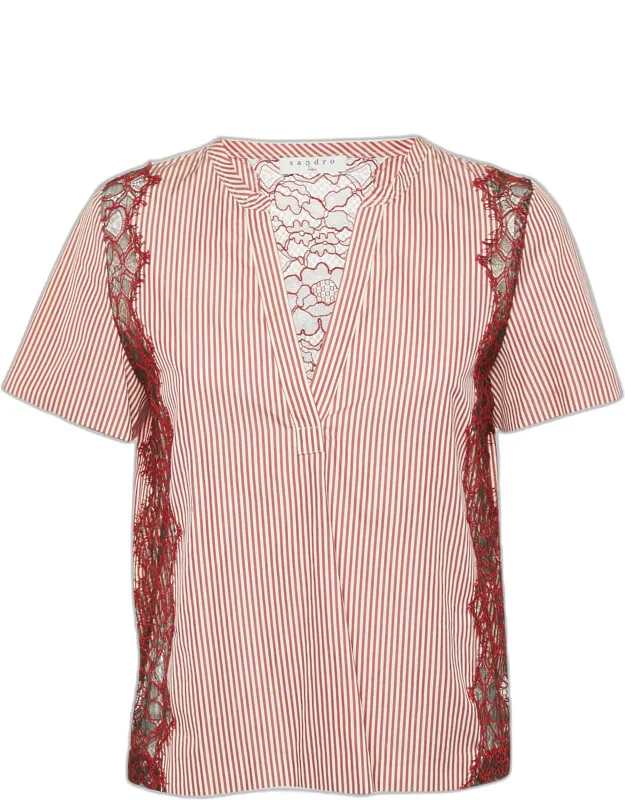 Cotton Lace Trimmed Top
