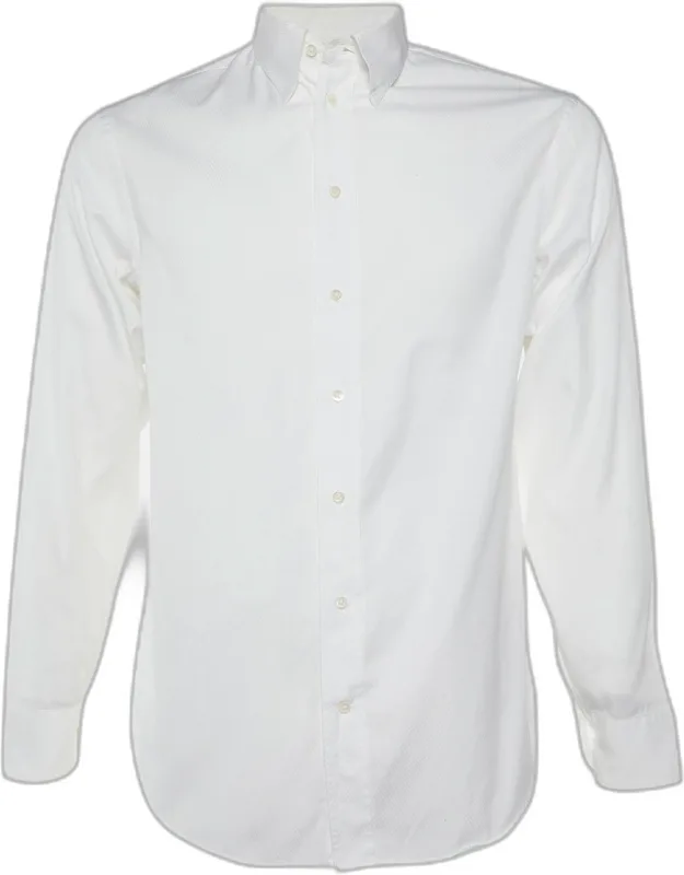 Diagonal Striped Cotton Button Down Shirt