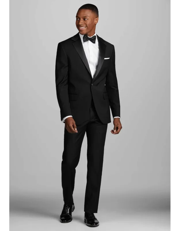 Slim Fit Wool Blend Tuxedo Suit Jacket With Notch Lapel