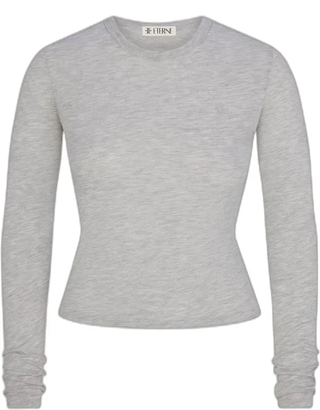 Fitted Crewneck Long-sleeve T-shirt