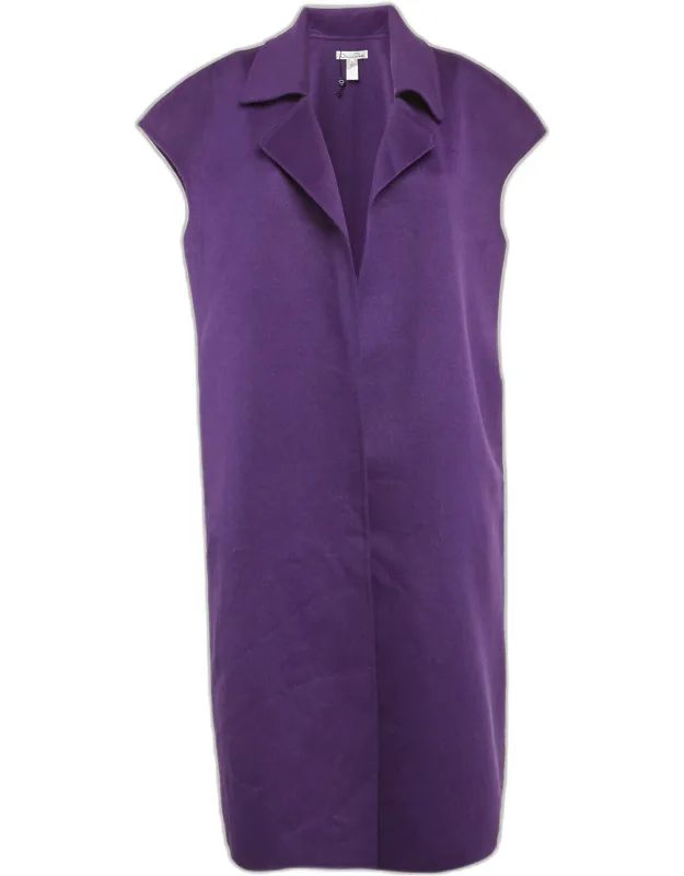 Wool Open Front Sleeveless Overcoat