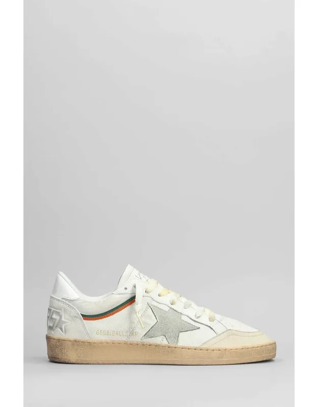 Ball Star Sneakers With Round Toe And Vintage Effect