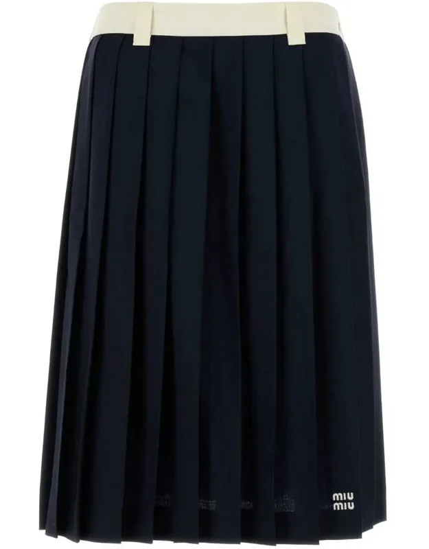 Pleated Midi Skirt