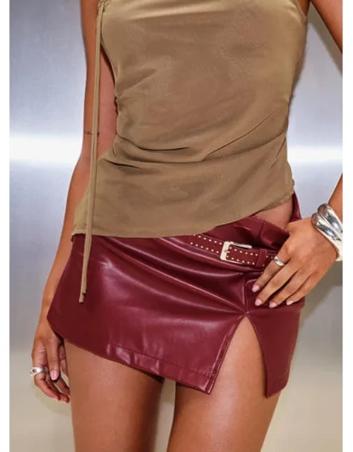 Belted Mini Skirt