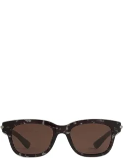 Rectangular Sunglasses With Acetate Frame And Silver Metal T-bar