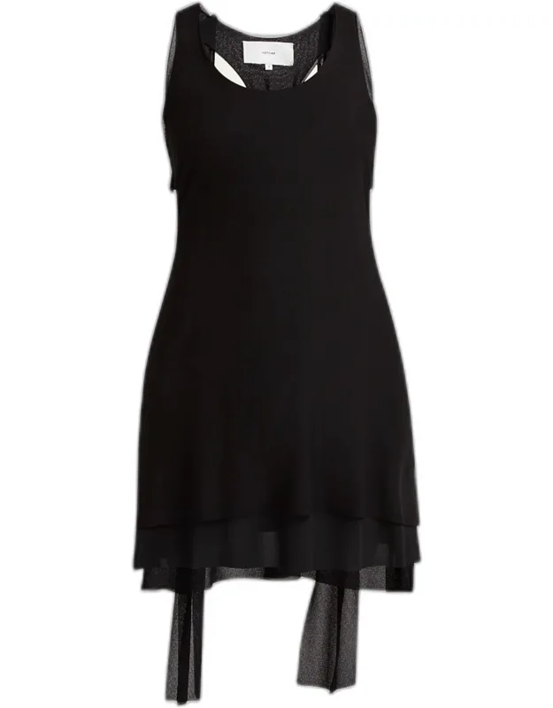 Layered Sheer Mini Tank Dress