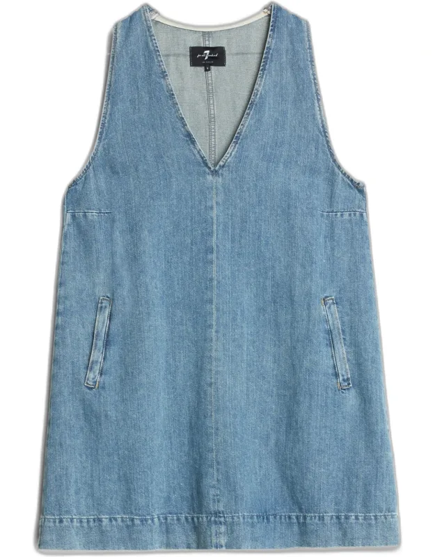 Linen V-neck Dress