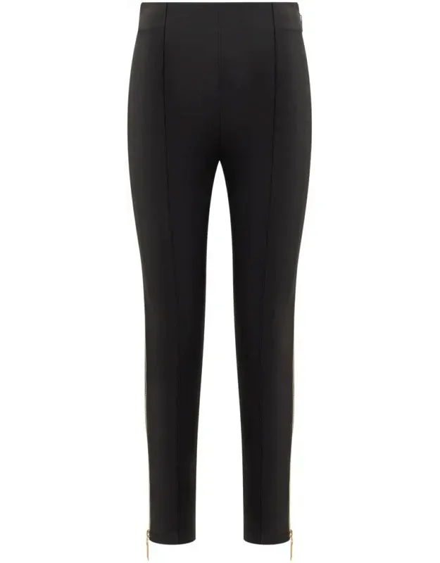 Elisabetta Franchi Straight Pants In Double Stretch Crepe