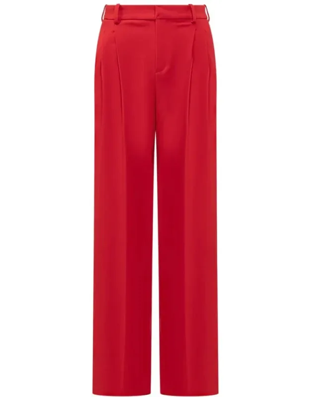 Elisabetta Franchi Straight Pants With Zipper Closure And Flap Pockets