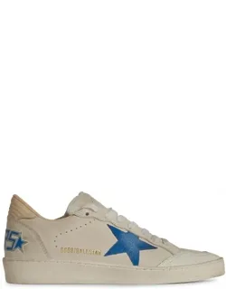 Golden Goose 'ball Star' Sneakers With Openwork Toe And Used Effect