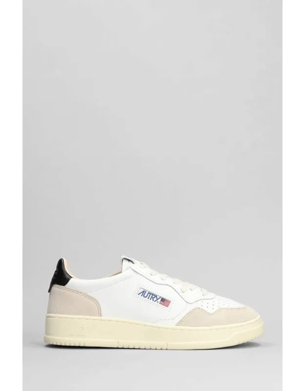 Medalist Low Sneakers With Perforated Upper Toe And Suede Details