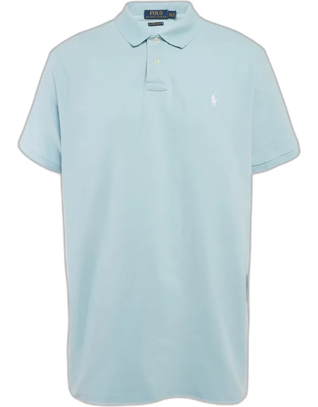 Logo Embroidered Cotton Pique Knit Polo T-shirt