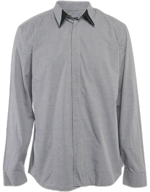 Gingham Cotton Button Front Shirt
